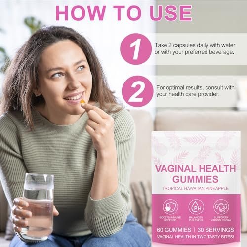 Onznoz Vaginal Probiotics for Women, PH Balance Gummies, Probiotics for Women Vaginal Health, Support Healthy Odor, Yeast Balance & Flora, Vaginal Health Supplement (60 Count) - görsel 8