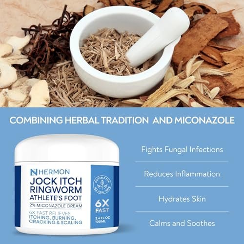 Hermon Jock Itch Cream: Ringworm Treatment – Gentle on Skin: Designed for sensitive areas, the cream is – Image 3