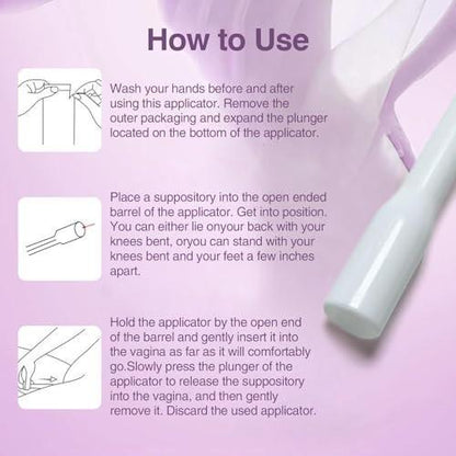 Dizzily 30 Pack Disposable Vaginal Suppository Applicators for Women, Individually Wrapped, Hygienic - Fits Most Suppositories, Pills, Tablet, Size 00 Capsules and Feminine Care Applicator