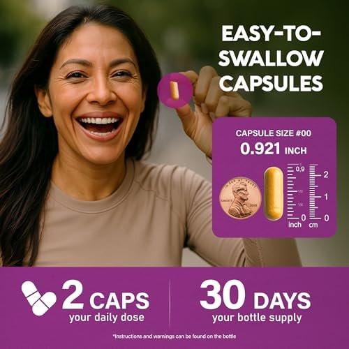 Menopause Supplements for Women - Dong Quai, Black Cohosh, Pre & Probiotics - Sweats & Hot Flashes Relief - Digestion, Sleep & Mood Support - 25-in-1 Perimenopause Complex - Lab Tested - 60 Capsules - görsel 4
