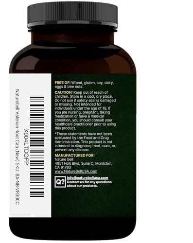 NatureBell Valerian Root for Sleep, 300 Veggie Capsules with Magnesium Glycinate, Chamomile, Passionflower, Lemon Balm, Ashwagandha, & More – Relaxation & Sleep Support Supplement – Melatonin Free