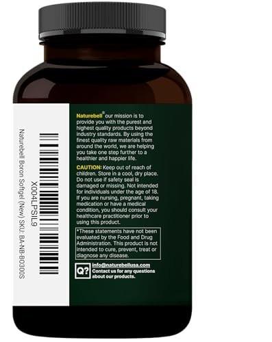 Boron 10mg, 300 Softgels with MCT Oil | High Absorption | Triple Action Boron Supplement for Men & Women | Glycinate, Citrate, & Aspartate Complex | Trace Minerals for Hormone, Bone, & Joint Support