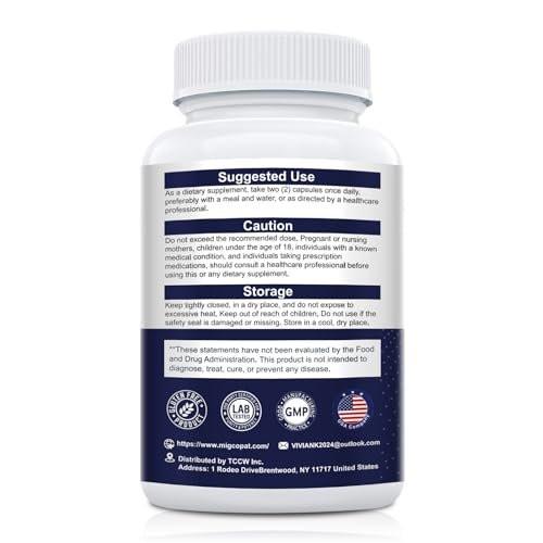 Migcopat Probiotic Prebiotic, Postbiotic & Digestive Enzymes for Digestive Health, 80 Billion CFU Probiotics Complete Gut Support with Berberine, Cinnamon, L-Glutamine, for Men & Women, 120 Capsules - görsel 7