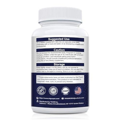 Migcopat Probiotic Prebiotic, Postbiotic & Digestive Enzymes for Digestive Health, 80 Billion CFU Probiotics Complete Gut Support with Berberine, Cinnamon, L-Glutamine, for Men & Women, 120 Capsules
