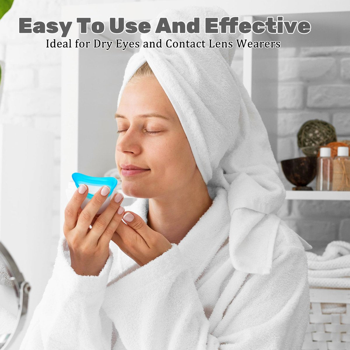 Ptwola 2pcs Eye Wash Cup Eye Wash Cleaner Kit Silicone Eyes Cleaning Cup for Rinse Portable Care Tool Transparent with Storage Container for Quick Relief Tired Dust Cleaning Makeup Irritants - görsel 13