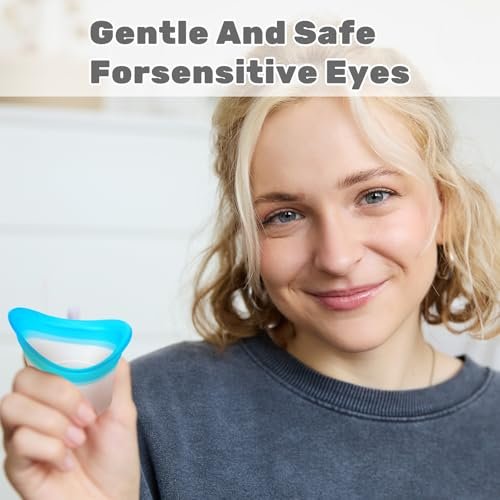Ptwola 2pcs Eye Wash Cup Eye Wash Cleaner Kit Silicone Eyes Cleaning Cup for Rinse Portable Care Tool Transparent with Storage Container for Quick Relief Tired Dust Cleaning Makeup Irritants - görsel 3