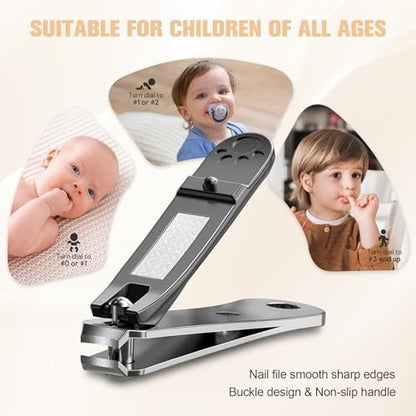 FERYES Kids Nail Clippers - Small Jaw Precise Baby Nail Trimmer Fingernail Clippers for Toddler, Child, Infant - Safe & Precise Nail Grooming Tool for Baby