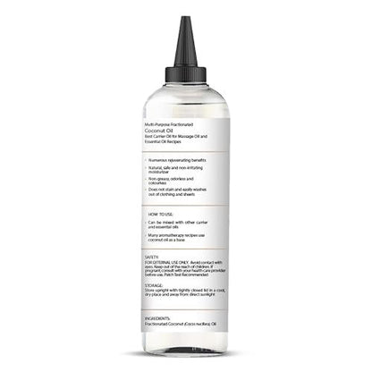 Fractionated Coconut Oil for Massage & Skin Moisturizer - 6.8 fl oz | Majestic Pure