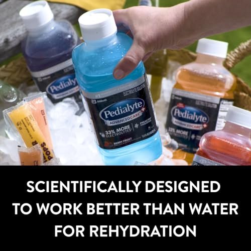Pedialyte AdvancedCare Plus Electrolyte Hydration Drink | Has 33% More Electrolytes and Has PreActiv Prebiotics | Raspberry Lemonade | 1 Liter, Pack of 4 - görsel 11