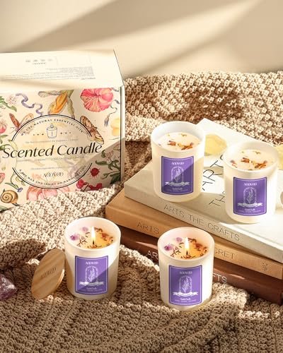 AOOVOO Lavender Candles Set for Women - 4 – Scent: Lavender – Image 9