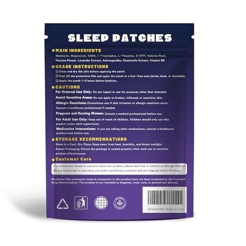 Lunalex 66ct Sleep Patches for Adults Extra Strength – All Natural Nighttime Comfort with Melatonin & Magnesium, Quick-Acting & Long-Lasting - görsel 6