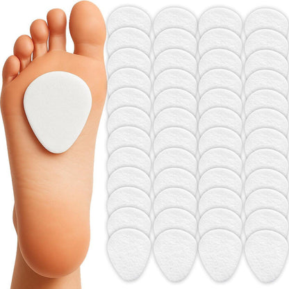 Metatarsal Pads for Women & Men (48 Pack) Ball of Foot Cushions for Pain Relief, Felt Metatarsal Foot Pads for All Shoe Types, Morton's Neuroma, Full Day Comfort, One Size Fits All (1/4” Thick)