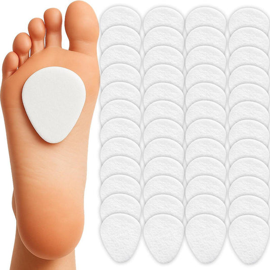 Metatarsal Pads for Women & Men (48 Pack) Ball of Foot Cushions for Pain Relief, Felt Metatarsal Foot Pads for All Shoe Types, Morton's Neuroma, Full Day Comfort, One Size Fits All (1/4” Thick)