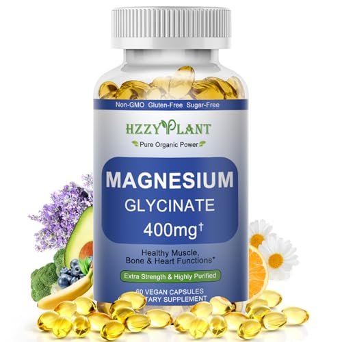 Magnesium Glycinate Softgels, High Absorption Magnesium Glycinate 400mg Supplement for Muscle, Heart, Sleep & Bone Support, Bisglycinate Softgel Capsules Supplement, Vegan, Non-GMO, 2 Month Supply - görsel 5