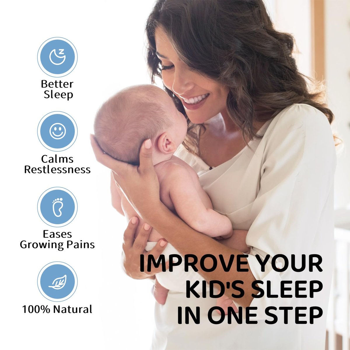 LUusmm Magnesium Lotion for Kids - Organic – Without Melatonin : A safe alternative for children, free from – Image 3