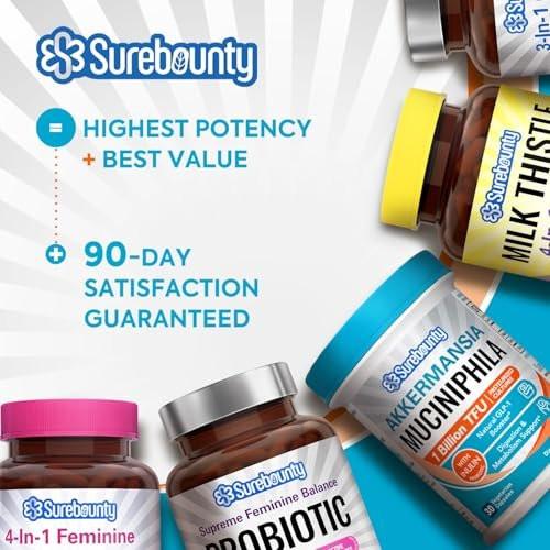 Surebounty Akkermansia Probiotic GLP-1, 1 Billion TFU, Akkermansia Muciniphila with Prebiotic Inulin, for Men & Women, Vegan, Non-GMO, 30 Caps - görsel 6
