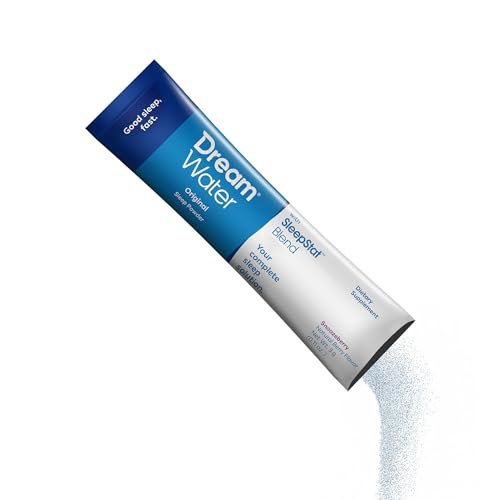 Dream Water Sleep Powder, Sugar-Free, Gluten-Free, Natural Flavors; Blend of 3 Ingredients, GABA, 5mg Melatonin, 5-HPT; Snoozeberry Flavor 10ct - görsel 7