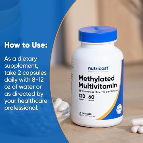 Nutricost Methylated Multivitamin 120 Capsules, 60 Servings - 23 Vitamin & Minerals Per Serving - görsel 2