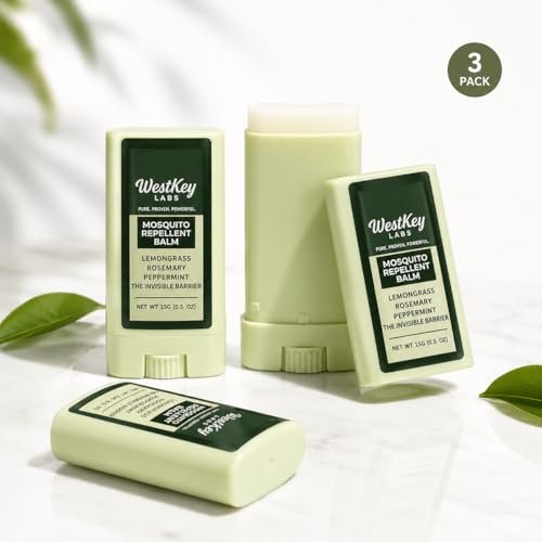 WestKey Labs Mosquito Repellent Balm Stick – 3-Pack (0.5oz Each) – DEET-Free, Plant-Based Bug Repellent for Kids & Adults – Natural Protection, Travel-Friendly, Safe for Outdoor Use - görsel 8