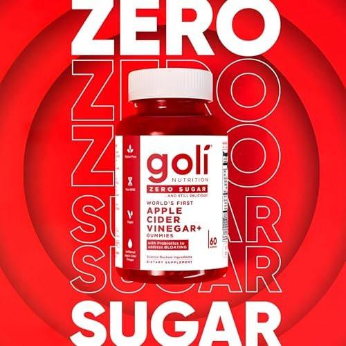 Goli Zero Sugar Apple Cider Vinegar Gummies - ACV with Vitamin B12 and Probiotics - No Sugar Alcohols - Vegan, Keto-Friendly, Gluten-Free - görsel 13