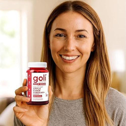Goli Zero Sugar Apple Cider Vinegar Gummies - ACV with Vitamin B12 and Probiotics - No Sugar Alcohols - Vegan, Keto-Friendly, Gluten-Free