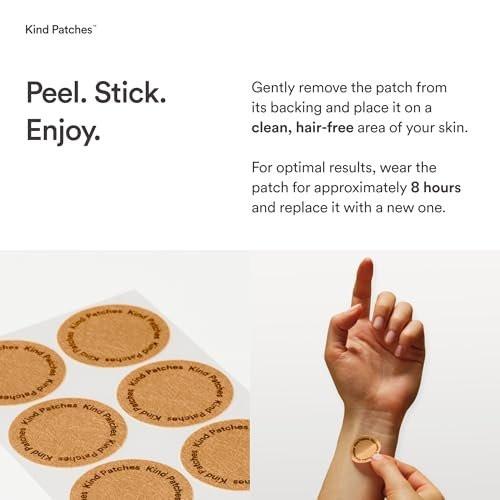 Kind Patches Collagen Patches - Skin Firming with Vitamin C, Amino Acids - Nature's Hyaluronic Acid for Hydration, Healthier Hair and Nails - 30 Count - görsel 5