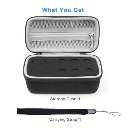 Krypthos 30 Slots Insulin Vial Protector Case – Black, EVA Hard Shell Organizer for Diabetics, Fits 1ml/3ml/5ml/10ml Vials, No Ice Pack
