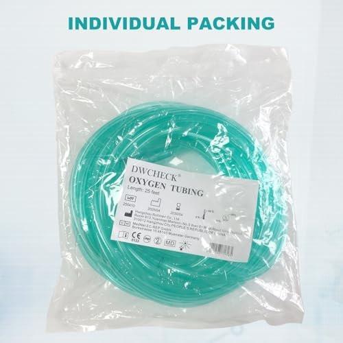 DWCHECK 3 Pack Oxygen Tubing, 25Ft Green Crush Resistant Oxygen Supply Tubing, Non Kinking Durable Oxygen Tubes, Universal Interface, Individually Packaged - görsel 12