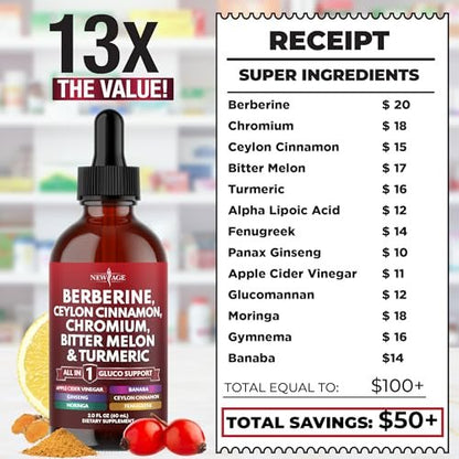 Berberine with Ceylon Cinnamon Supplement – Enhanced Absorption: Liquid drops offer faster absorption compared to – Image 12