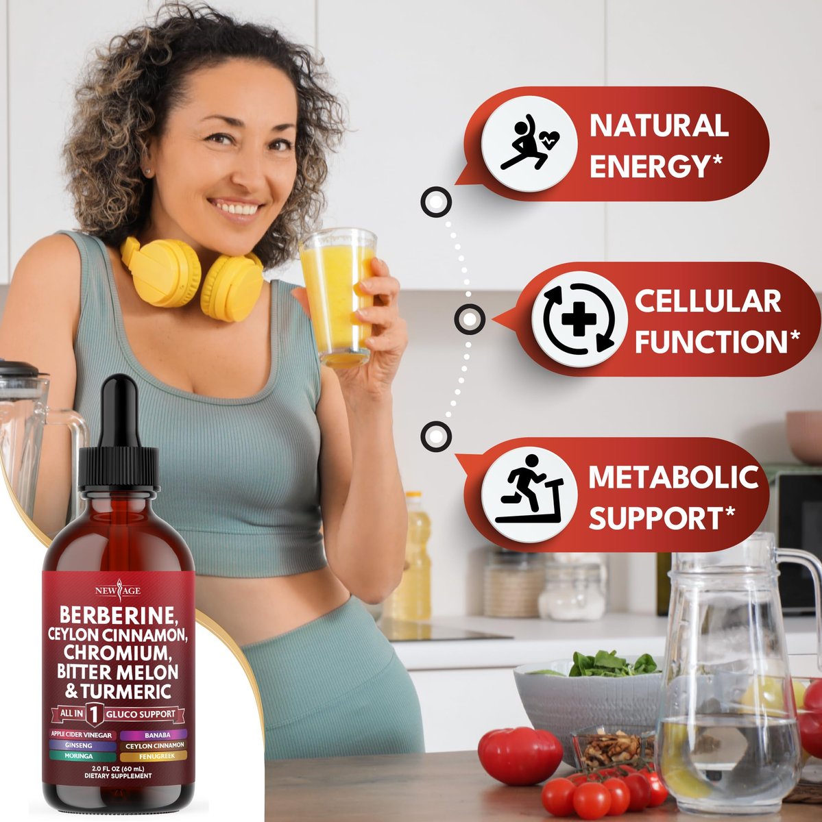 Berberine with Ceylon Cinnamon Supplement – Item Weight: 2.0 ounces – Image 7