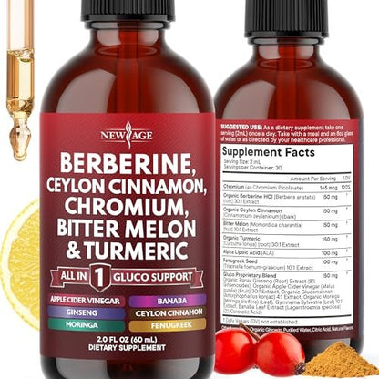 Berberine with Ceylon Cinnamon Supplement – Enhanced Absorption: Liquid drops offer faster absorption compared to – Image 2