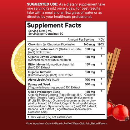 Berberine with Ceylon Cinnamon Supplement – Multi-Ingredient Formula: Includes glucomannan for fiber support, – Image 3