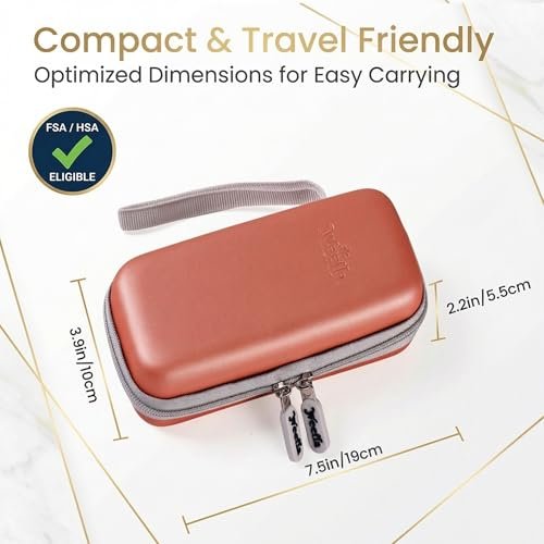 weefla Hard Shell Insulated Cooler Travel Case for Zepbound or Mounjaro Tirzepatide Injector Pens, TSA Approved Cold Pack, Easy to Clean, Compact Syringe Box Holder for Trip & Daily Use (Pink, Dual) - görsel 9