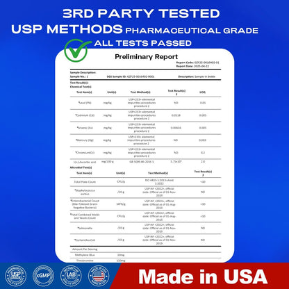Bluesun Methylene Blue Capsules - Supplement with Vitamin C Ester, 90 Capsules, Pharmaceutical USP Grade, Third-Party Tested, Manufactured in The USA