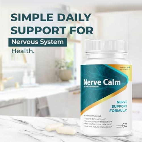 NerveCalm – Natural Calm Supplement | Herbal Blend with Passion Flower, Prickly Pear & California Poppy | Vegan Capsules, Non-GMO, 1 Month Supply | Made in USA - görsel 13