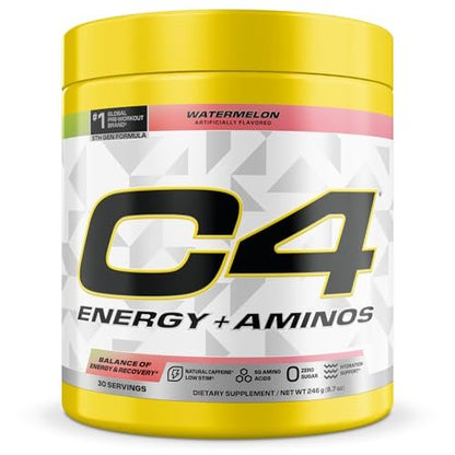 Cellucor C4 Energy + Aminos Powder, 5g BCAAs – 100mg Natural Caffeine from Green Coffee Bean: Get a clean, – Image 3