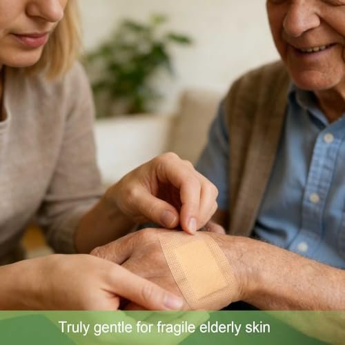 NeuHeils Silicone Bandages for Sensitive Skin, Large 2x4 Inch (40 Count) | Hypoallergenic & Waterproof Wound Care | Pain-Free Removal, Non-Stick Pad, Gentle for Fragile Skin - görsel 16
