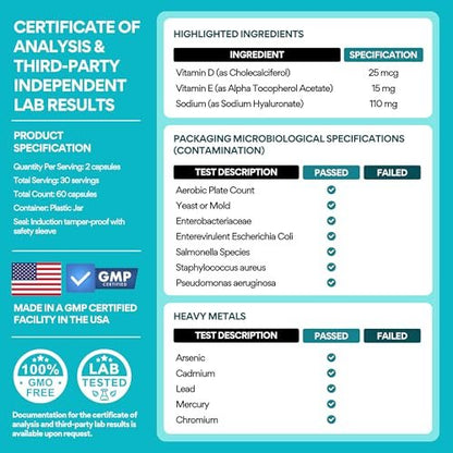 VoomVaya Slippery – Vaginal Dryness Relief for Women Over 40 – Vaginal Moisturizer with Slippery Elm for Women to Support Vaginal Moisture – 60 Capsules