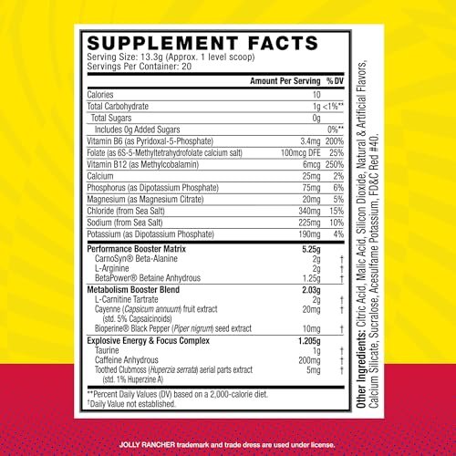 C4 Sport Ripped Pre Workout Powder - Jolly – 20 Servings : Convenient tub for consistent use. – Image 7