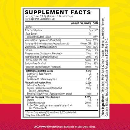 C4 Sport Ripped Pre Workout Powder - Jolly – 200mg Caffeine : Provides a clean, sustained energy lift without – Image 2