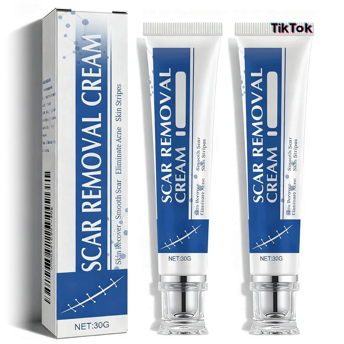 Scar Cream, Silicone Scar Gel, Scar Removal Cream, Scar Silicone Gel, Scar Gel, Scar Cream for Surgical Scars and Keloid Bump (2pcs) - görsel 2
