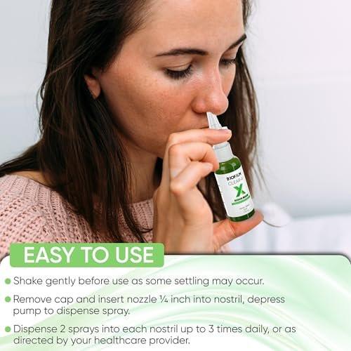 BioFilm Clear-X Nasal Spray with EDTA, Xylitol and Grapefruit Seed Extract, 2 fl oz 60 ml, 500 Sprays per Bottle