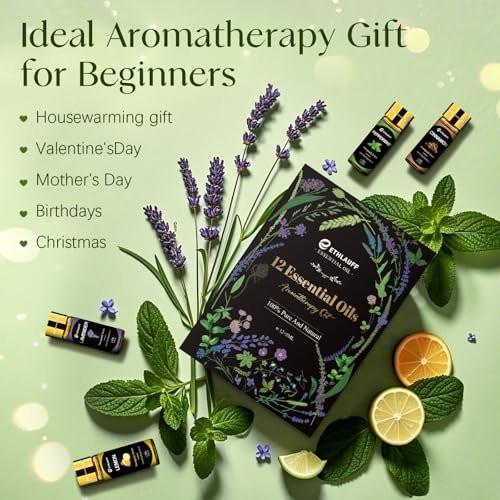 Essential Oils Set, 12 pcs Pure Essential Oil for Diffuser, Humidifiers, Skin Care, Massage, Fragrance Oil Scent for DIY Candle and Soap Making, Gift for Friend - görsel 3
