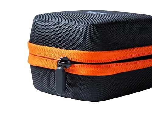 Moyite Insulin Peptide Vial Case for Fridge, with Logo and Hand Strap, Fits 5 to 10ml Vials, Not Fit Tall 10ml Vial, Orange Zipper and Black, 7 Vials Holder - görsel 5
