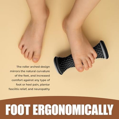 Foot Massager Roller - Portable Arch & Plantar Fasciitis Relief Tool - Deep Tissue Muscle Massage Roller for Feet, Calf, Heel Pain