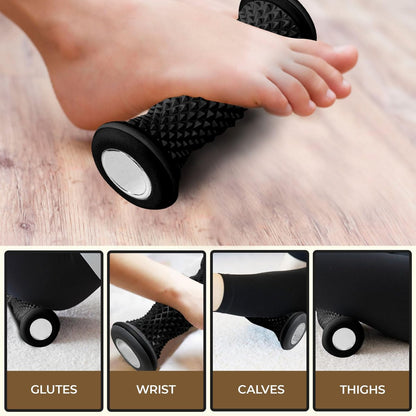 Foot Massager Roller - Portable Arch & Plantar Fasciitis Relief Tool - Deep Tissue Muscle Massage Roller for Feet, Calf, Heel Pain
