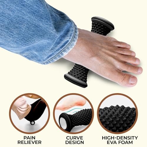 Foot Massager Roller - Portable Arch & Plantar Fasciitis Relief Tool - Deep Tissue Muscle Massage Roller for Feet, Calf, Heel Pain - görsel 16