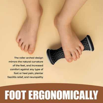 Foot Massager Roller - Portable Arch & Plantar Fasciitis Relief Tool - Deep Tissue Muscle Massage Roller for Feet, Calf, Heel Pain