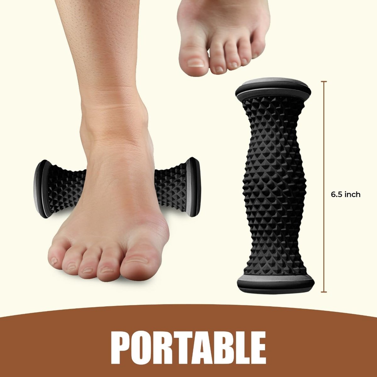 Foot Massager Roller - Portable Arch & Plantar Fasciitis Relief Tool - Deep Tissue Muscle Massage Roller for Feet, Calf, Heel Pain - görsel 11