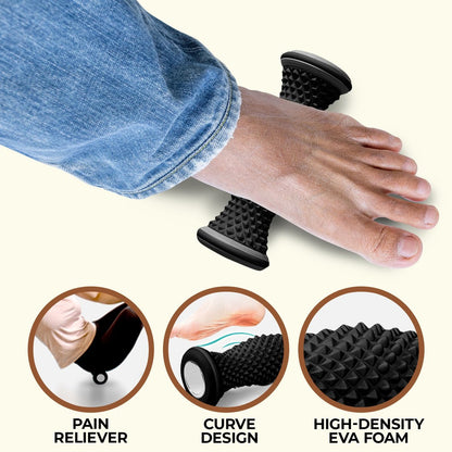 Foot Massager Roller - Portable Arch & Plantar Fasciitis Relief Tool - Deep Tissue Muscle Massage Roller for Feet, Calf, Heel Pain